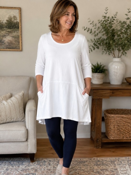 Pure Jill Tops - Pure Jill Curved-Seam Tunic Top